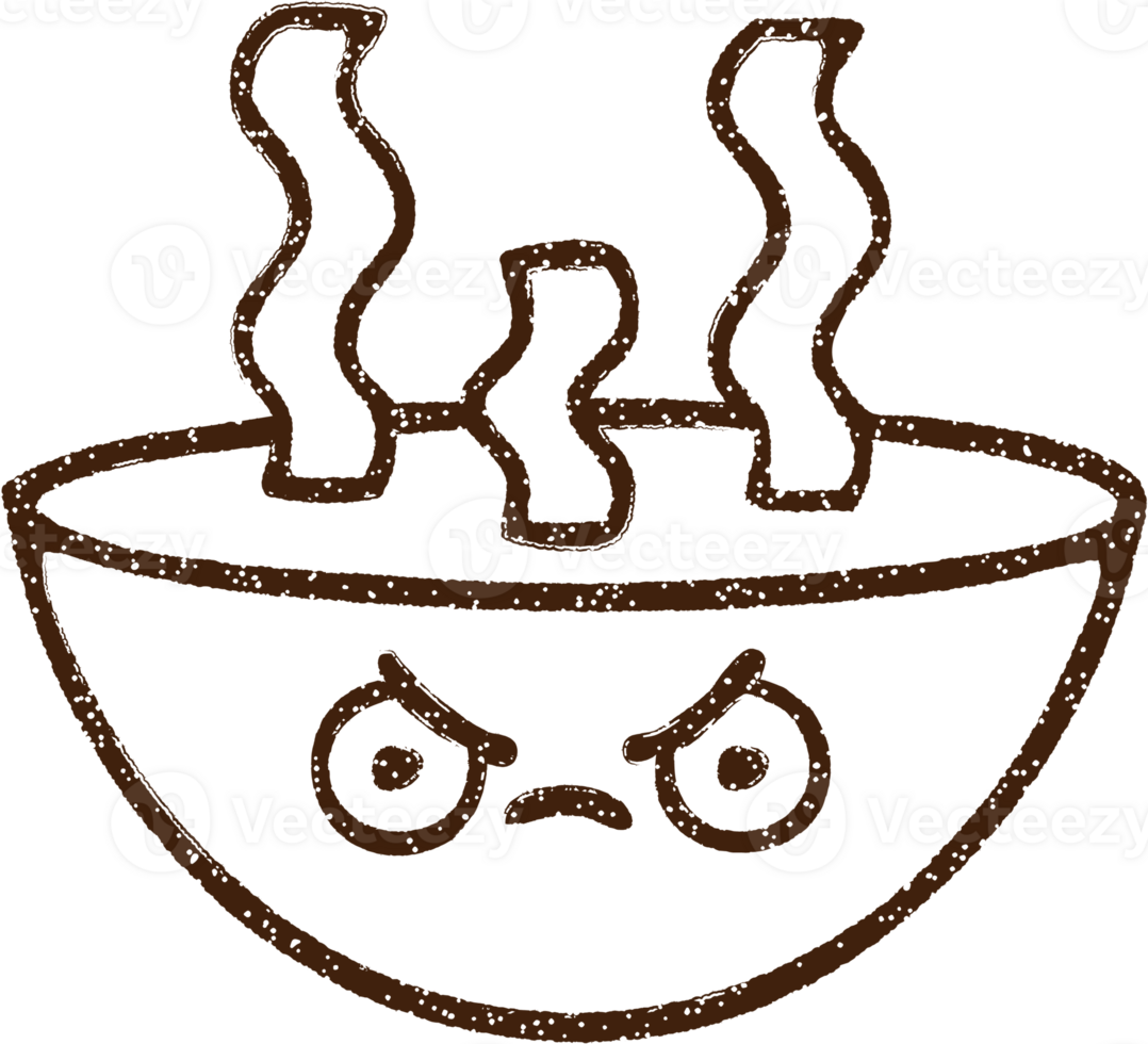 Hot Soup Charcoal Drawing png