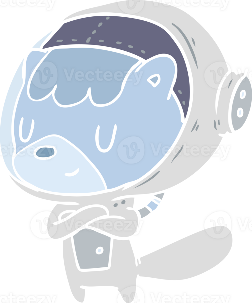 flat color style cartoon astronaut animal png