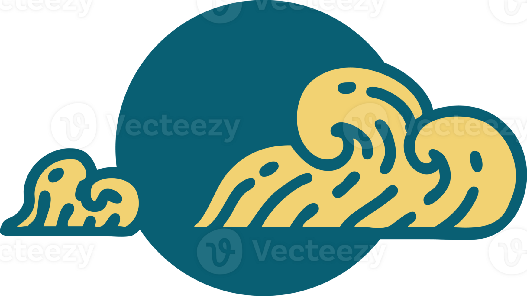 iconic tattoo style image of clouds png