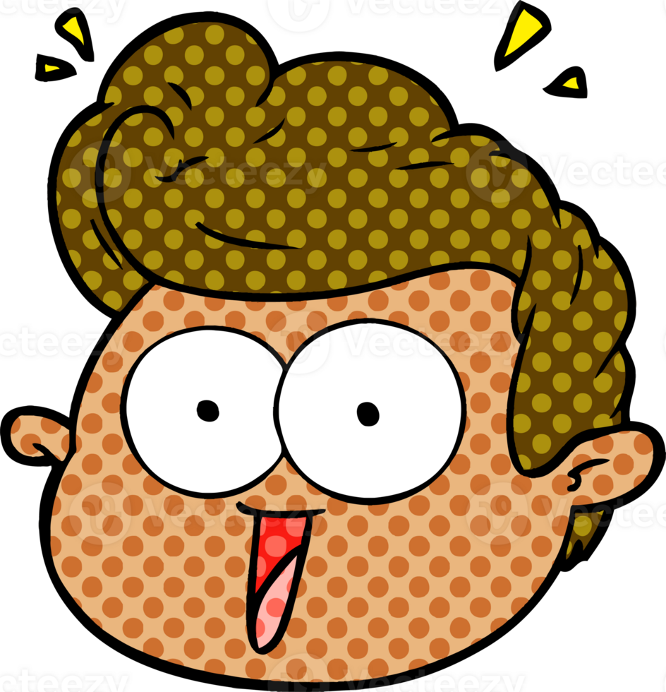 cartoon male face surprised png