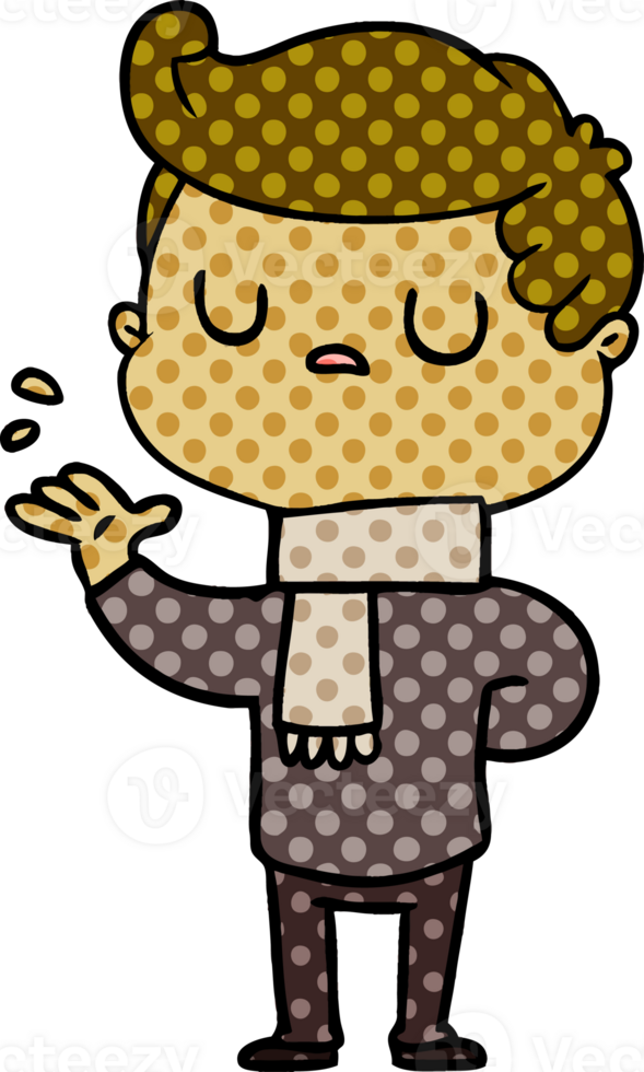cartoon aloof man png