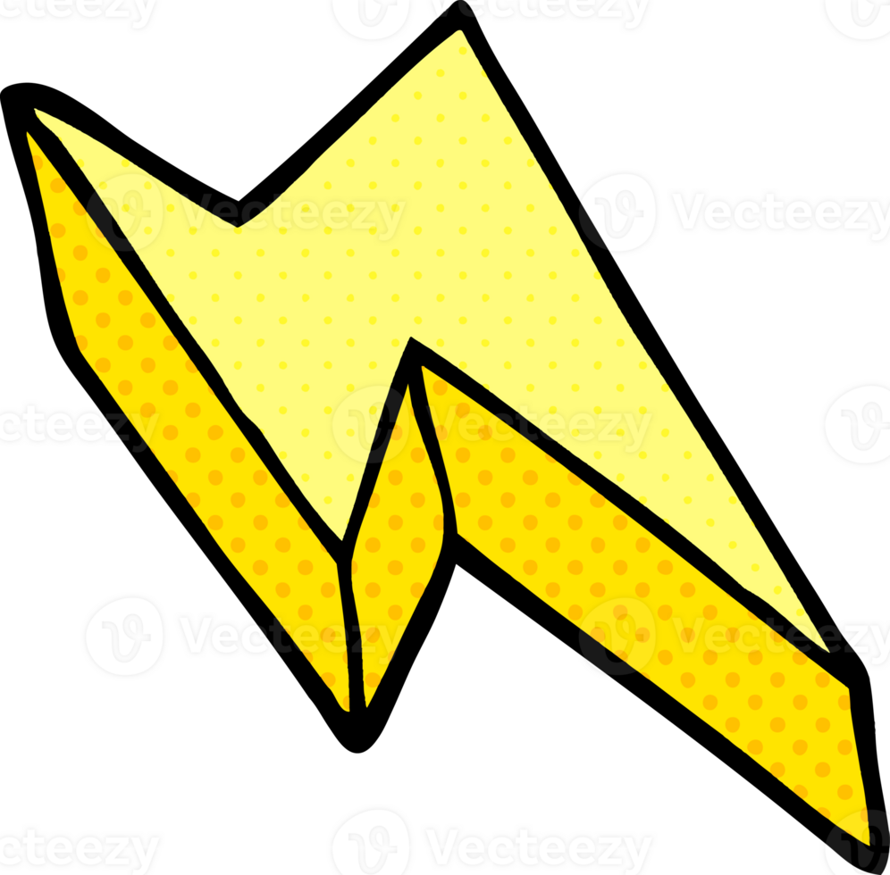 cartoon doodle decorative lightning bolt png