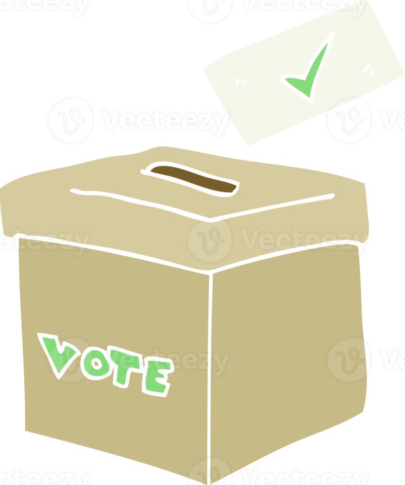 flat color illustration of ballot box png