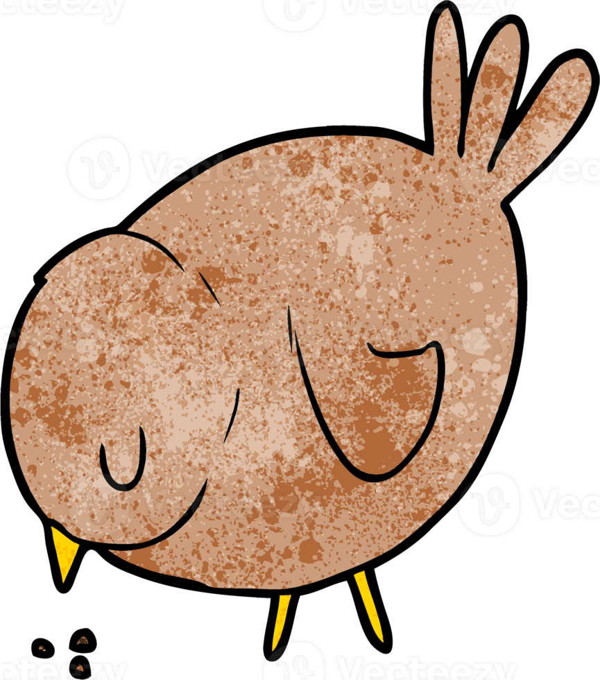 cartoon pecking bird png