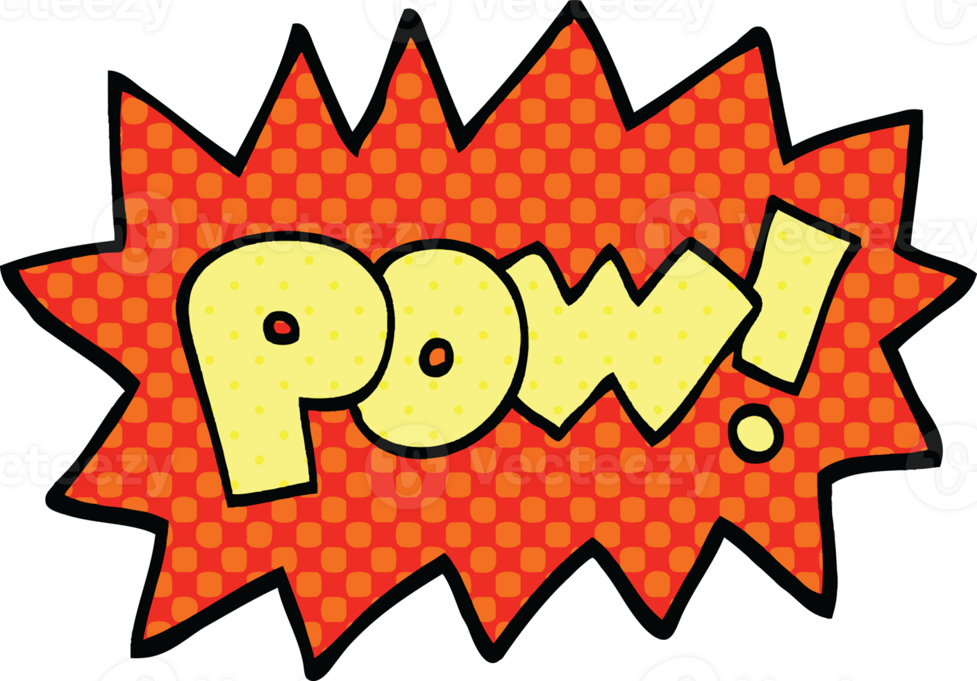 comic book style cartoon pow symbol png