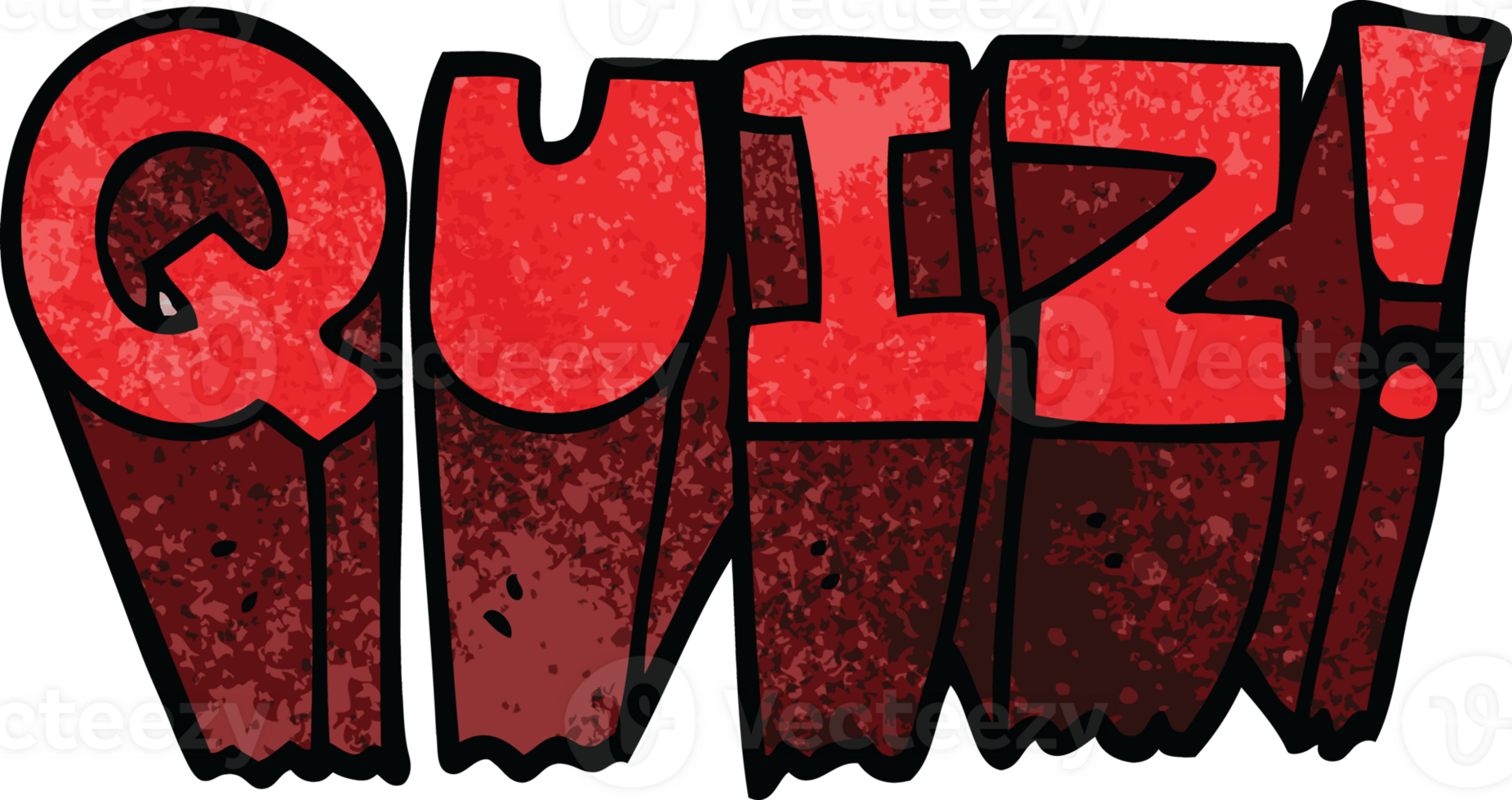 cartoon doodle quiz sign png