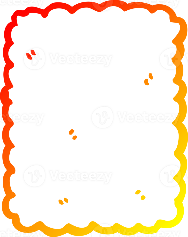 warm gradient line drawing of a cartoon biscuit png