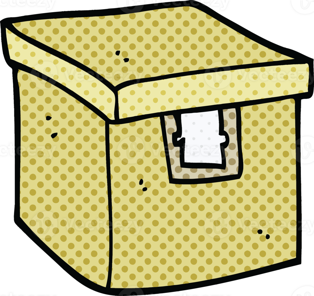 comic book style cartoon evidence box png
