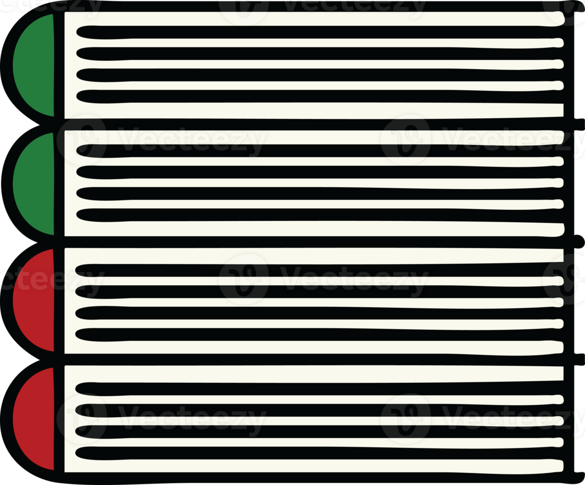 cute cartoon of a stack of books png