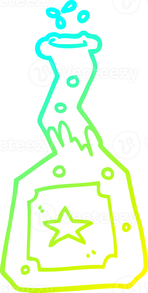 cold gradient line drawing of a cartoon experiment potions png