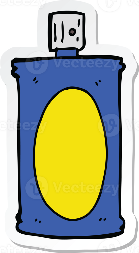 sticker of a cartoon spray can png
