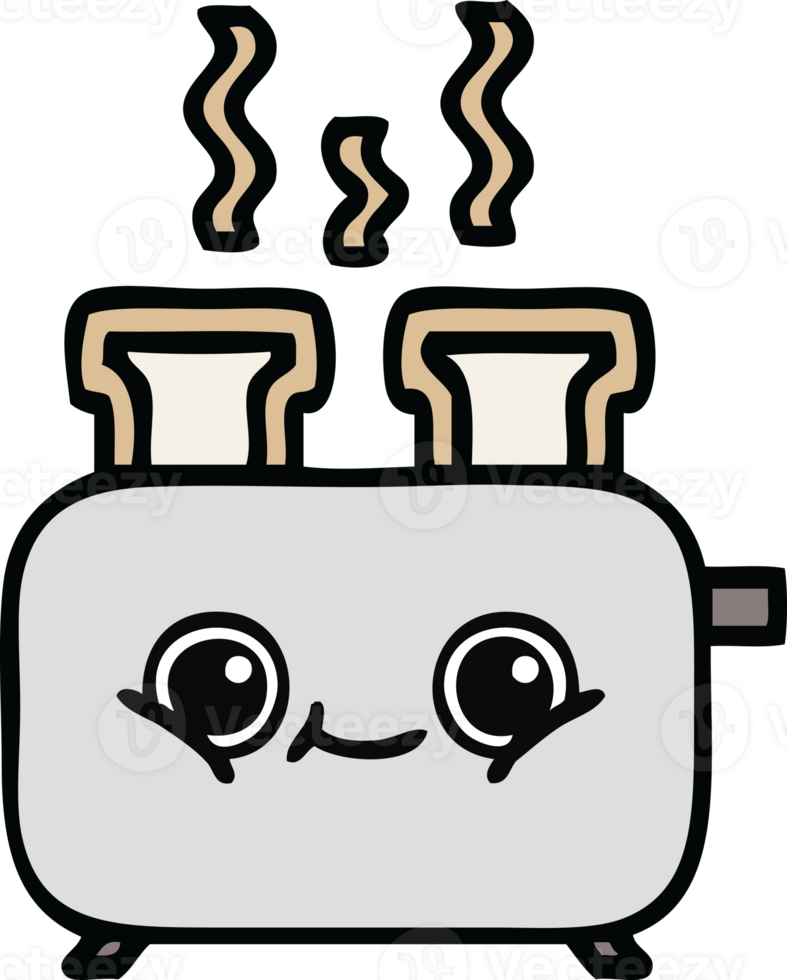 cute cartoon of a of a toaster png