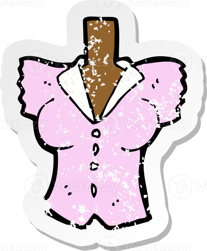 retro distressed sticker of a cartoon body png
