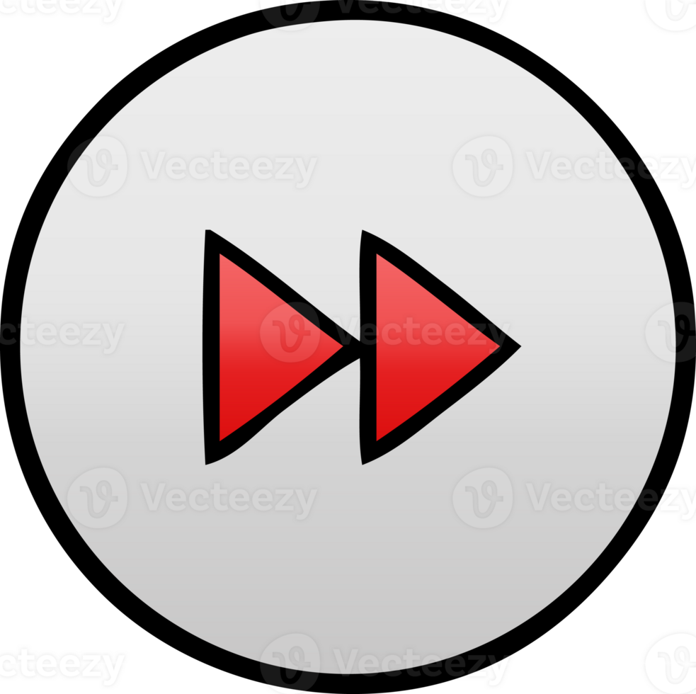 gradient shaded cartoon of a fast forward button png