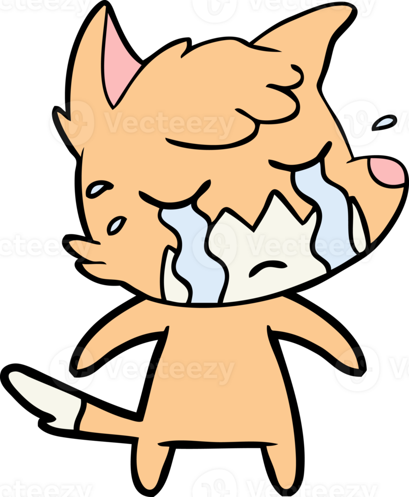crying fox cartoon png