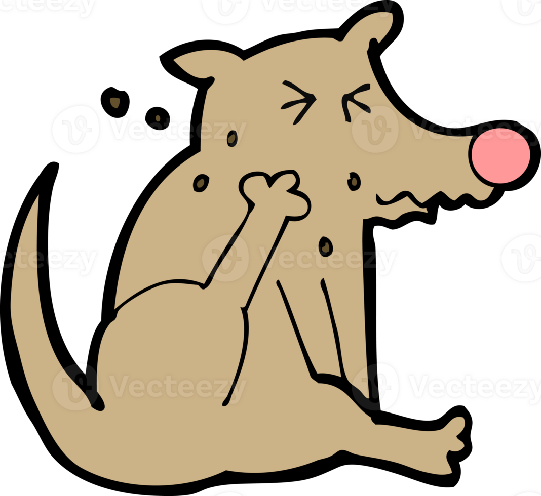 cartoon dog scratching png