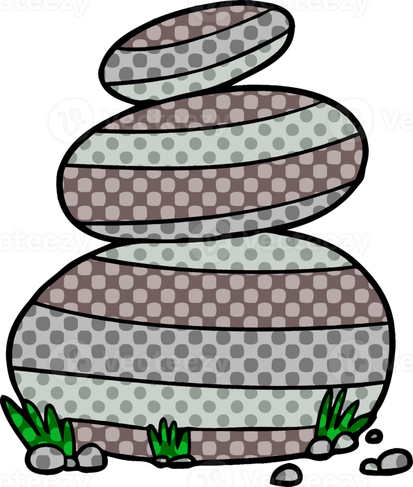 cartoon large stacked stones png