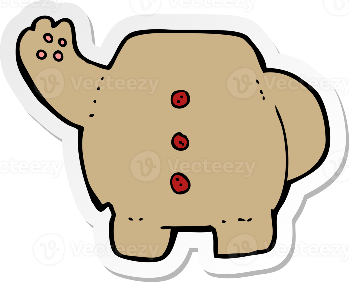 sticker of a cartoon teddy bear body png