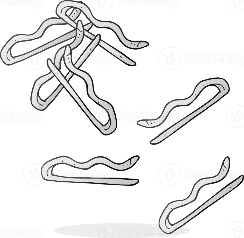 hand drawn cartoon hair clips png