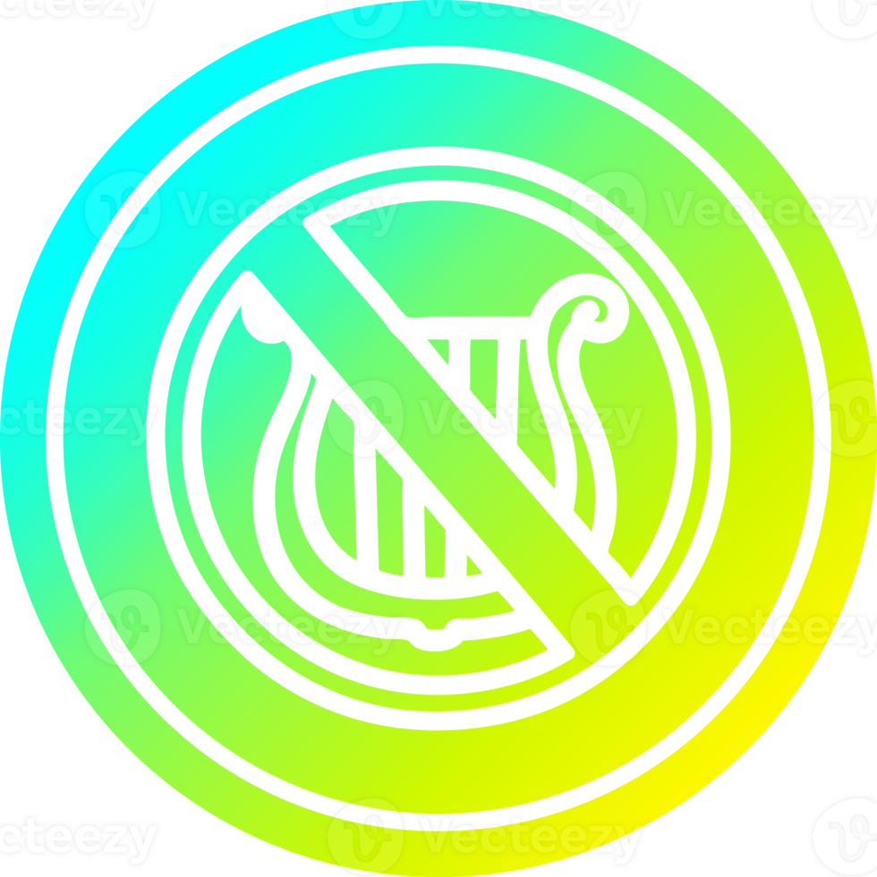 no music circular icon with cool gradient finish png