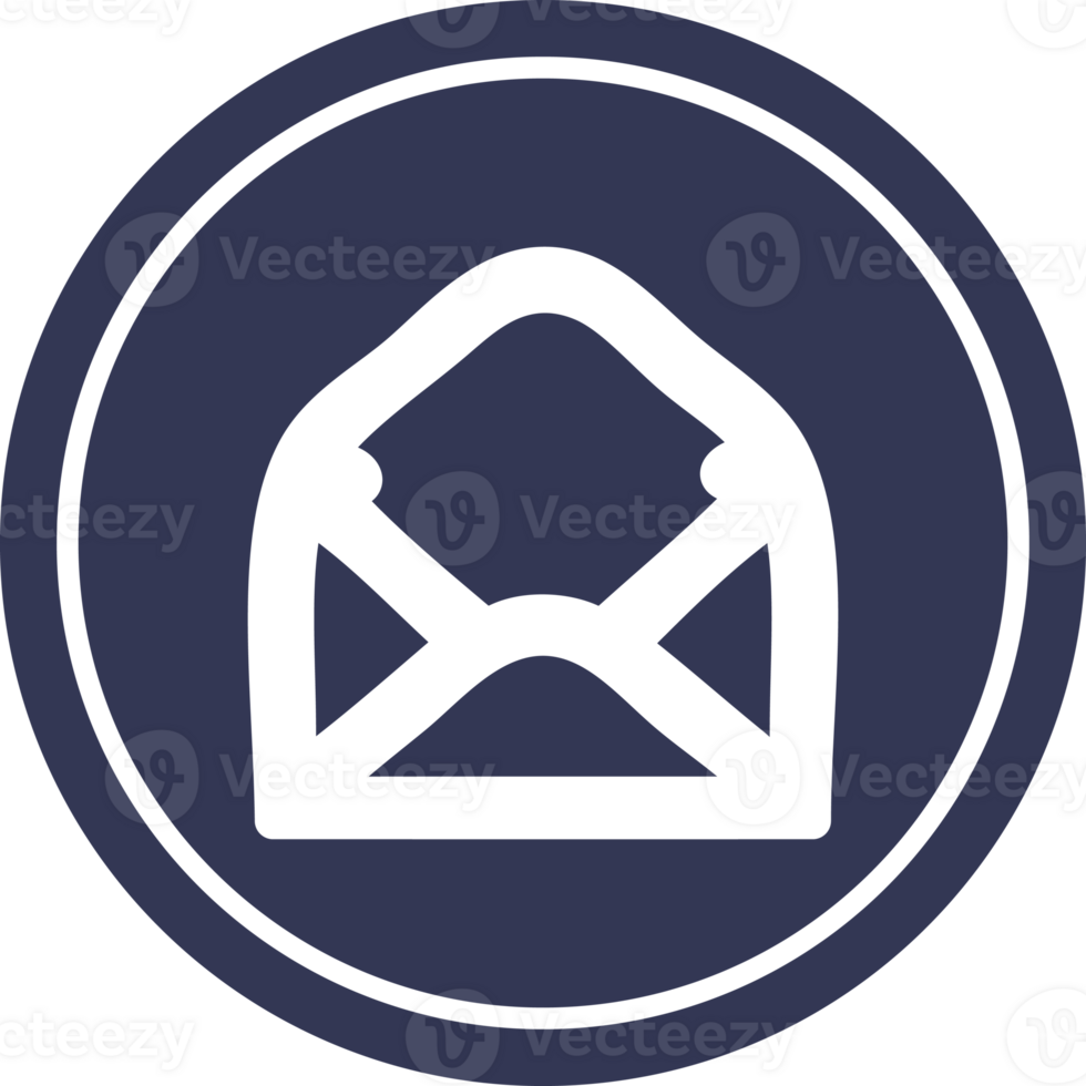 envelope letter circular icon symbol png