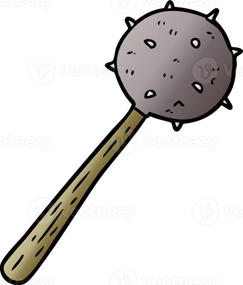 cartoon medieval mace weapon png