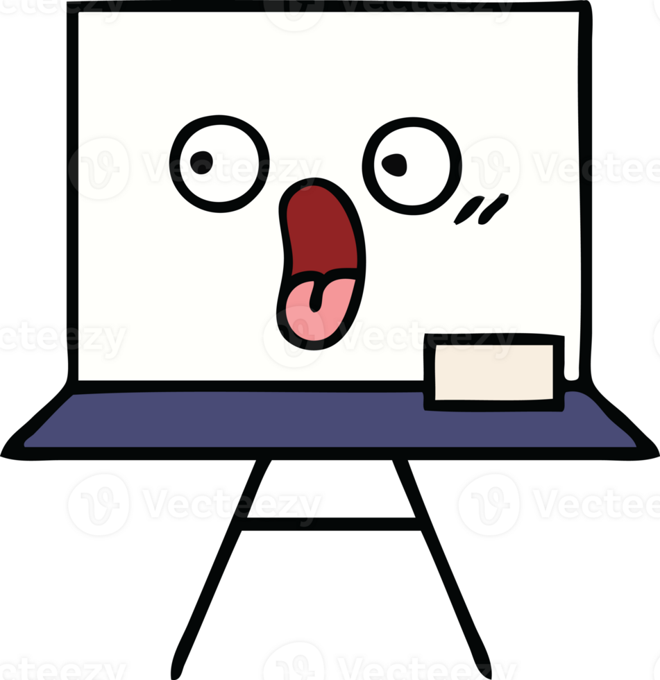 cute cartoon of a white board png