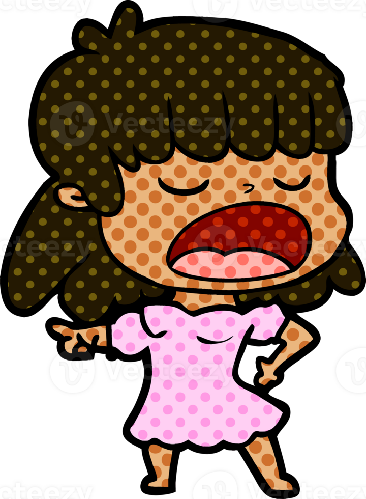 cartoon woman talking loudly png