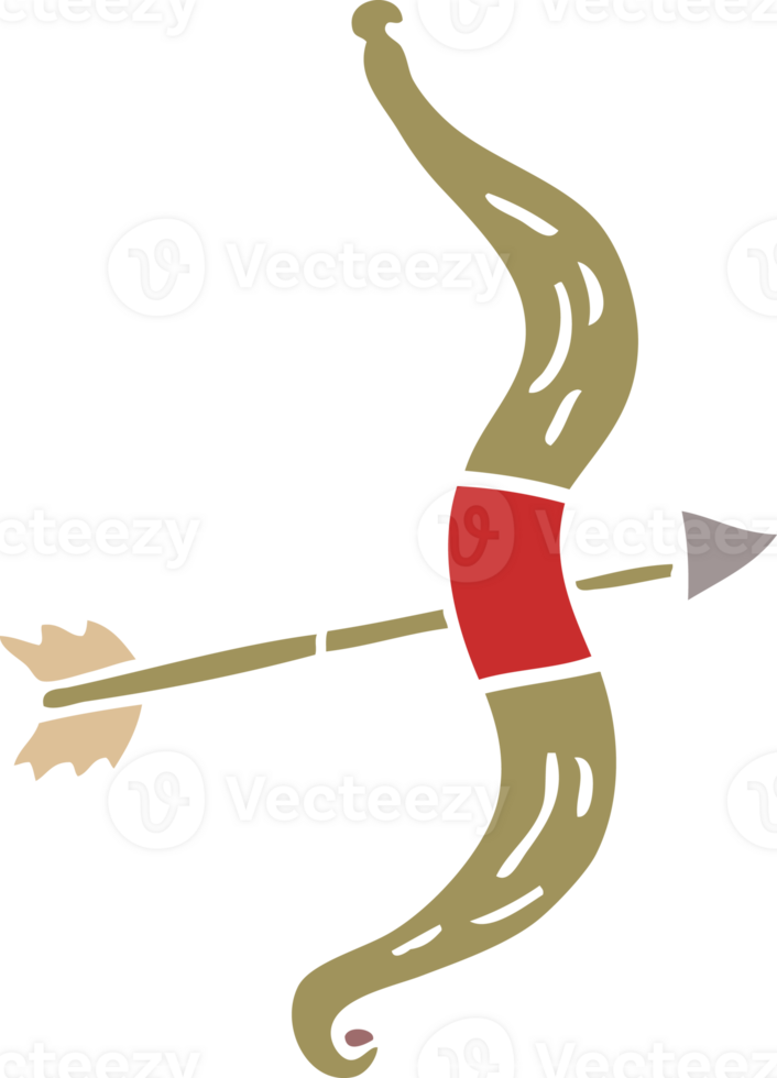 cartoon doodle bow and arrow png
