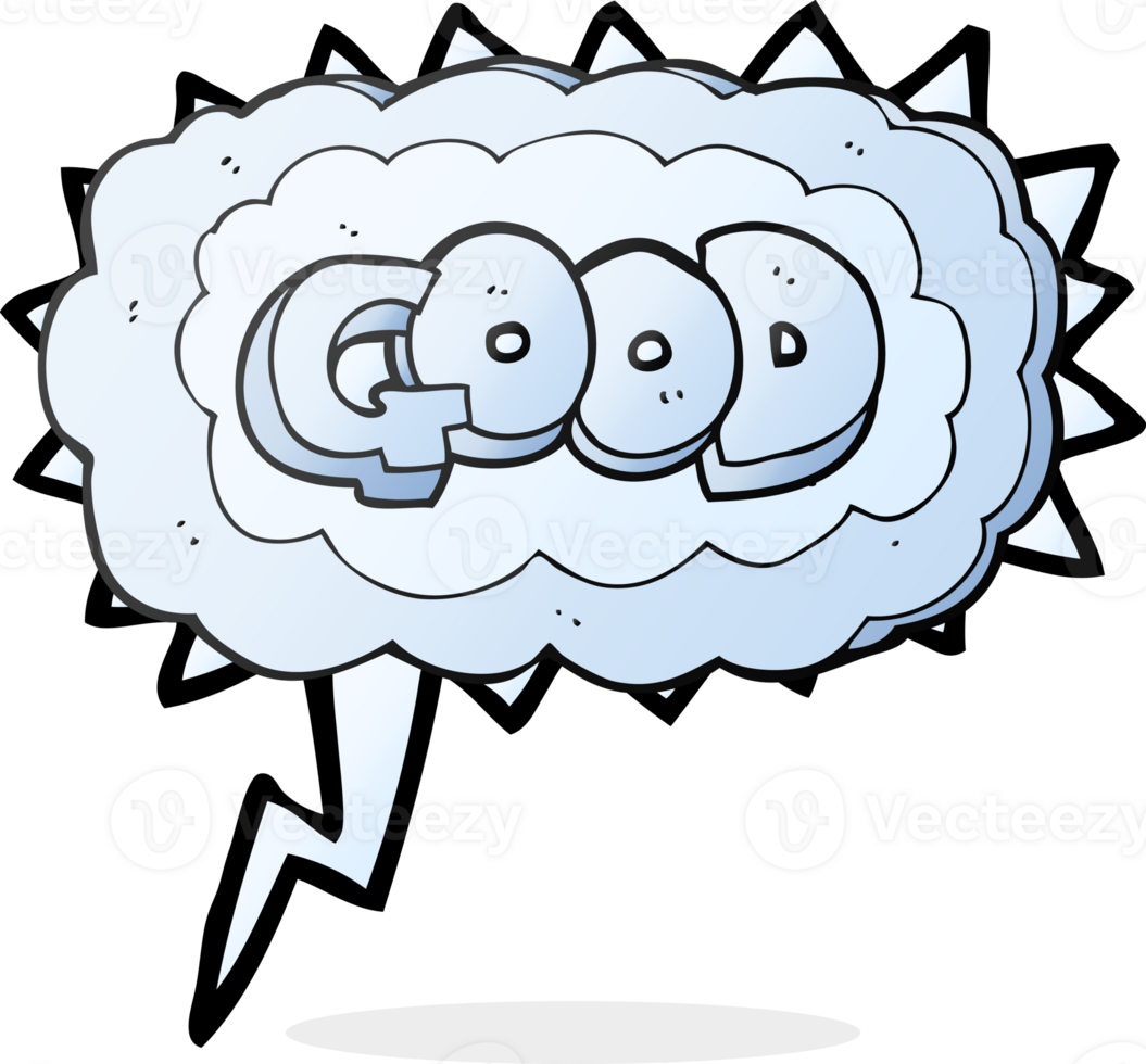 hand drawn speech bubble cartoon Good symbol png