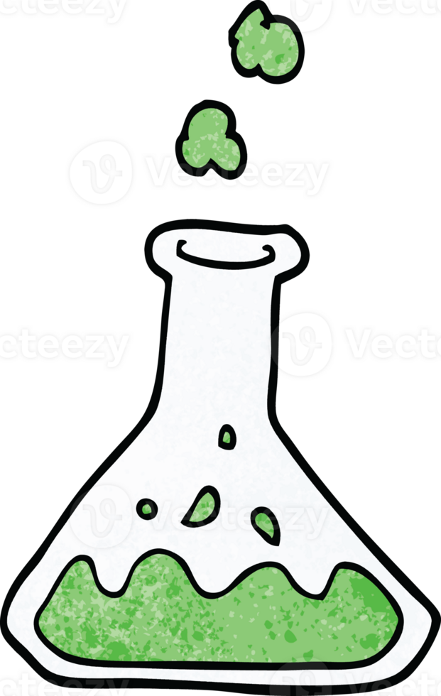 cartoon doodle chemicals in bottle png