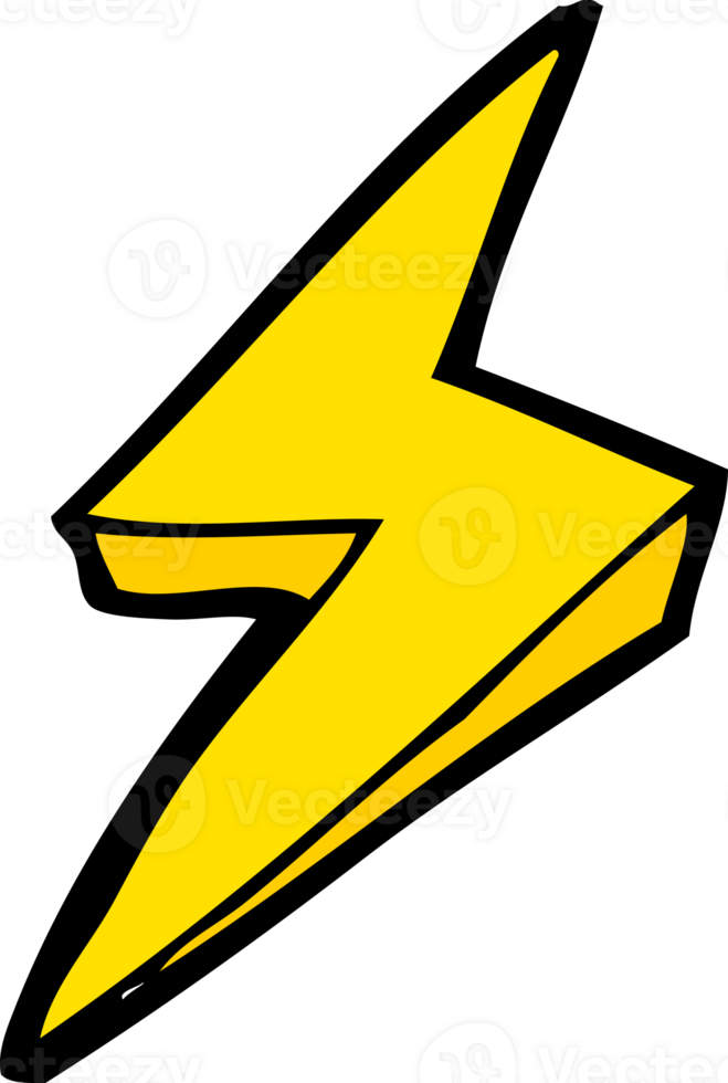 cartoon lightning bolt symbol png