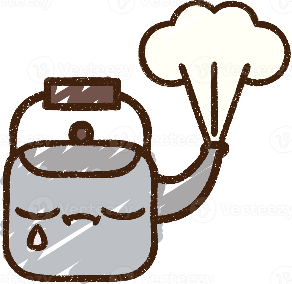 Boiling Kettle Chalk Drawing png