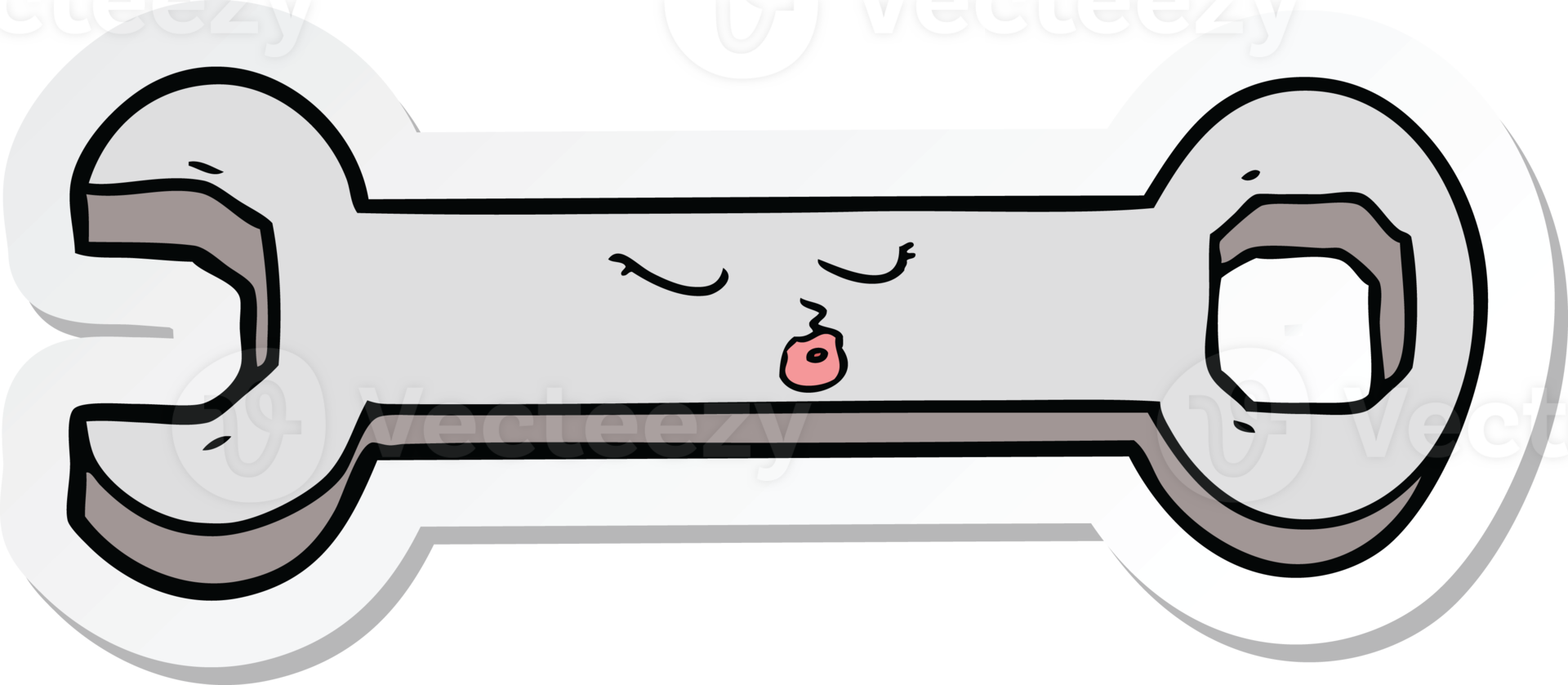 sticker of a cartoon spanner png