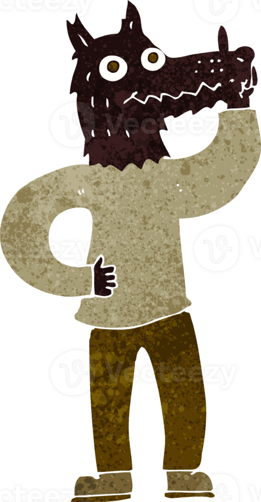 cartoon werewolf with idea png