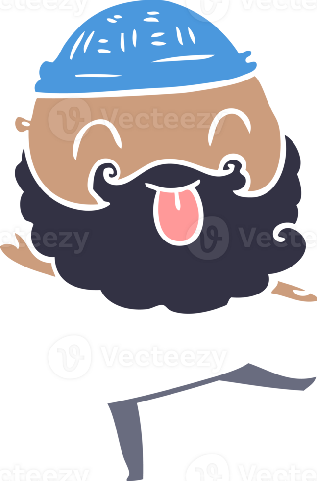 dancing man with beard sticking out tongue png