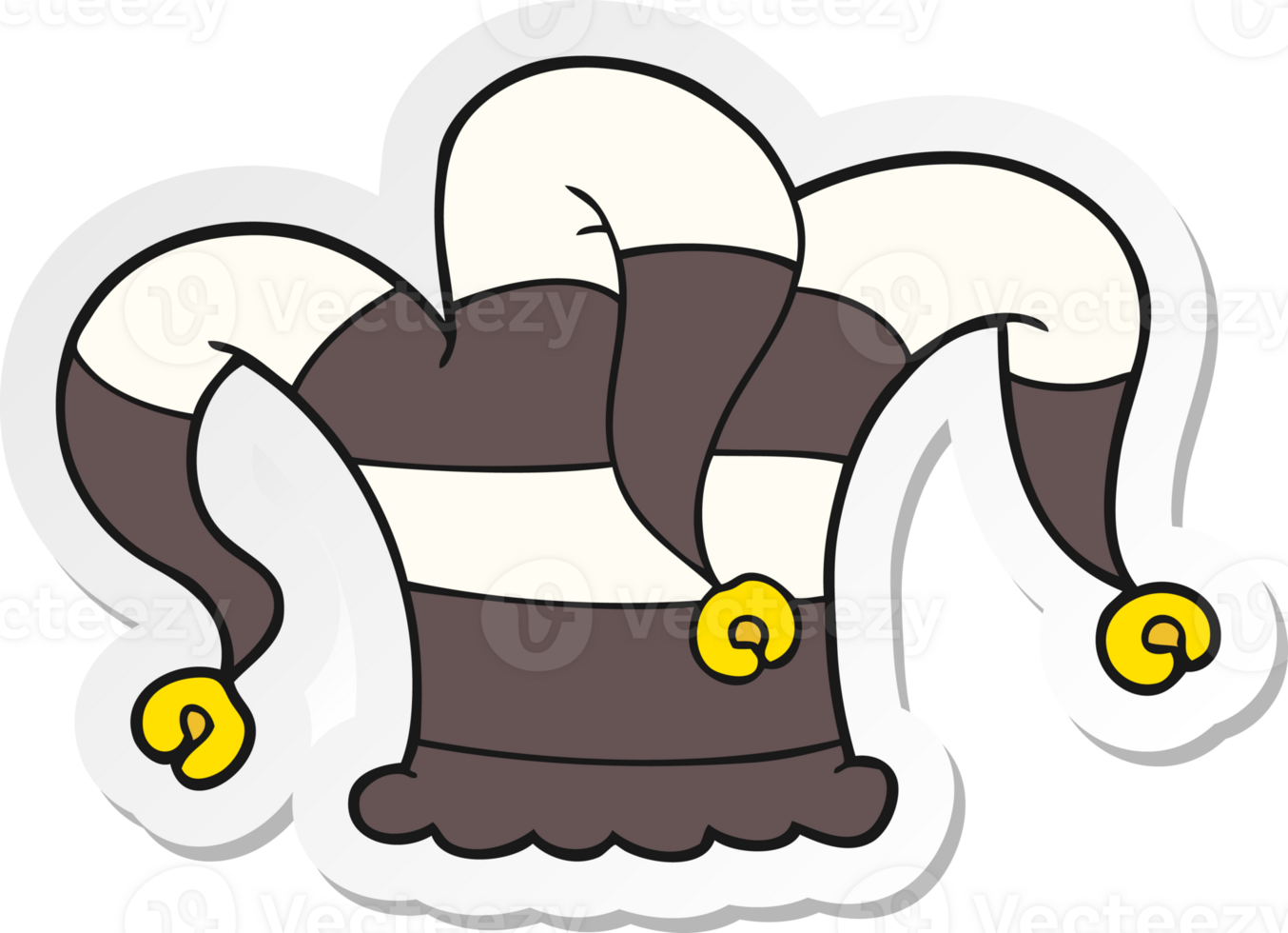 sticker of a cartoon jester hat png
