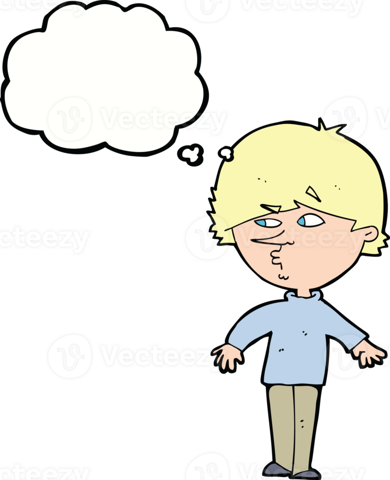 cartoon suspicious man looking over shoulder with thought bubble png