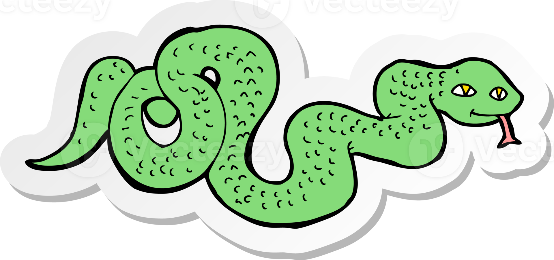 sticker of a cartoon snake png