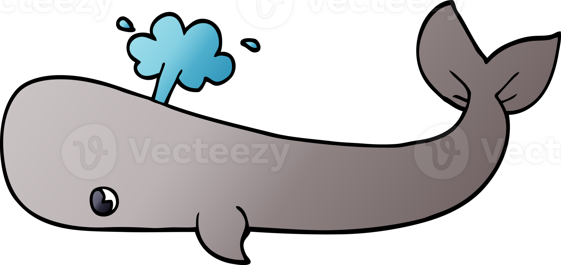 cartoon doodle whale png