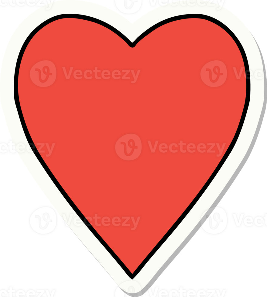 sticker of tattoo in traditional style of a heart png