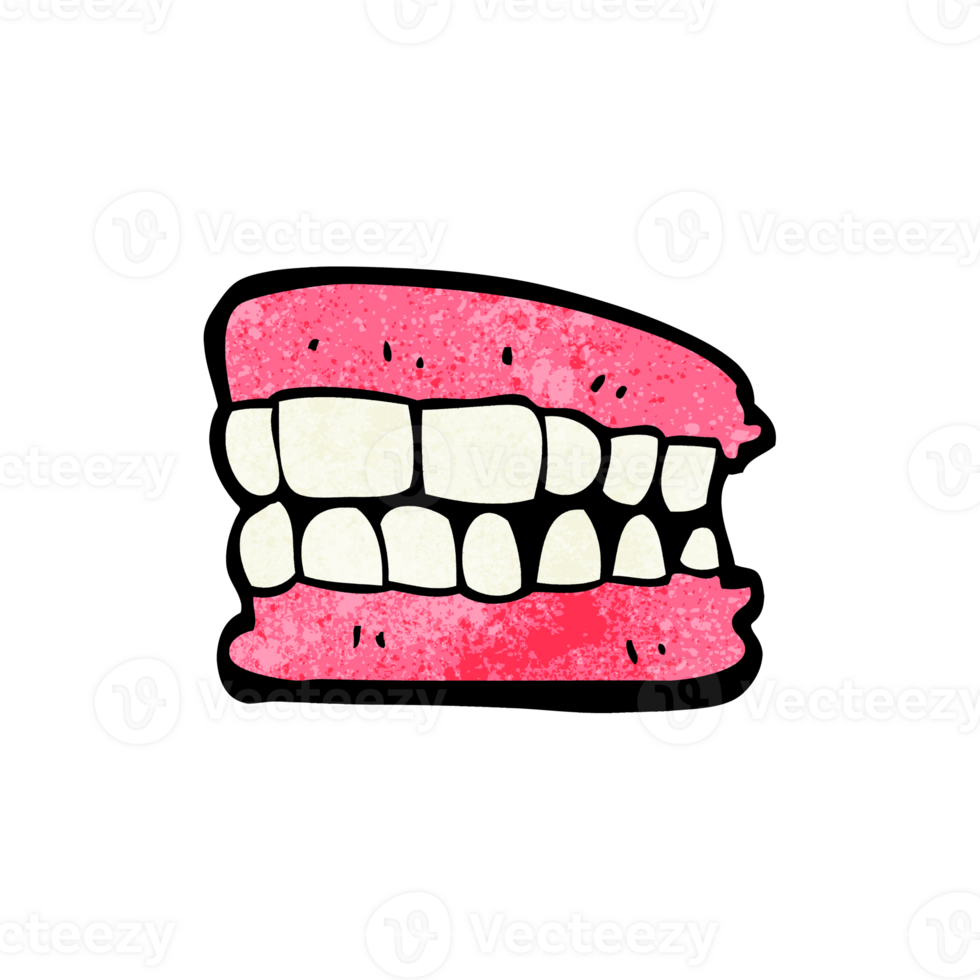 desenho animado falso dentes png