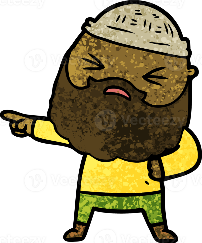cartoon man with beard png