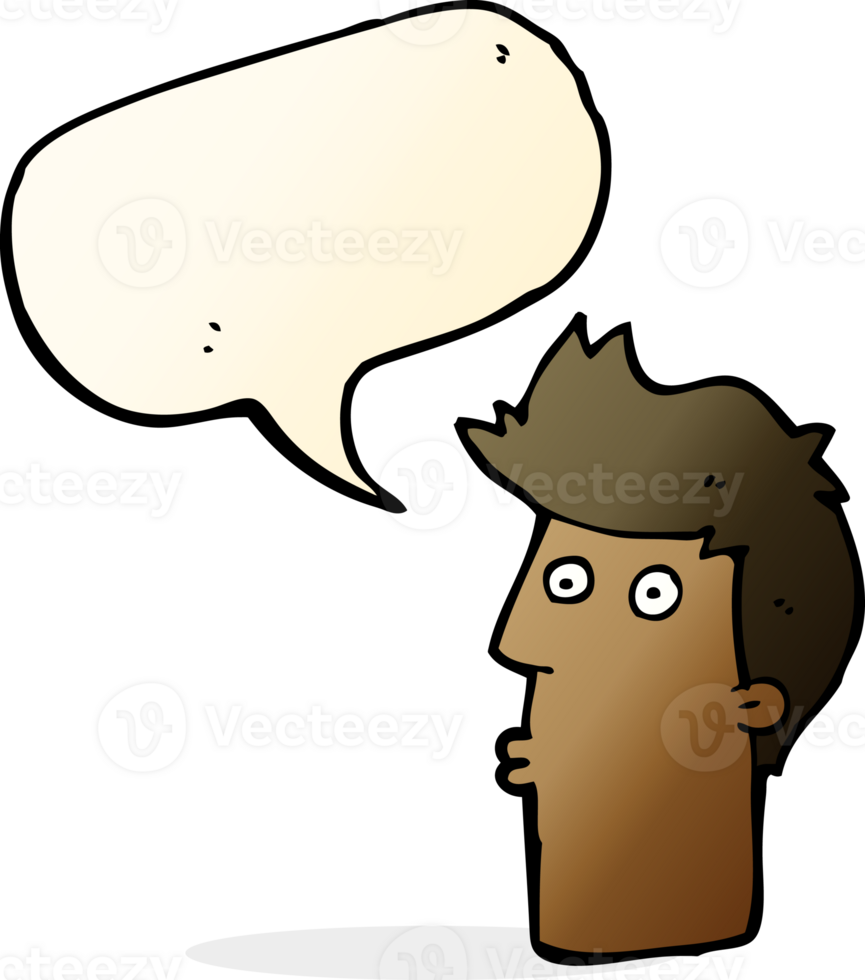 cartoon surprised man with speech bubble png