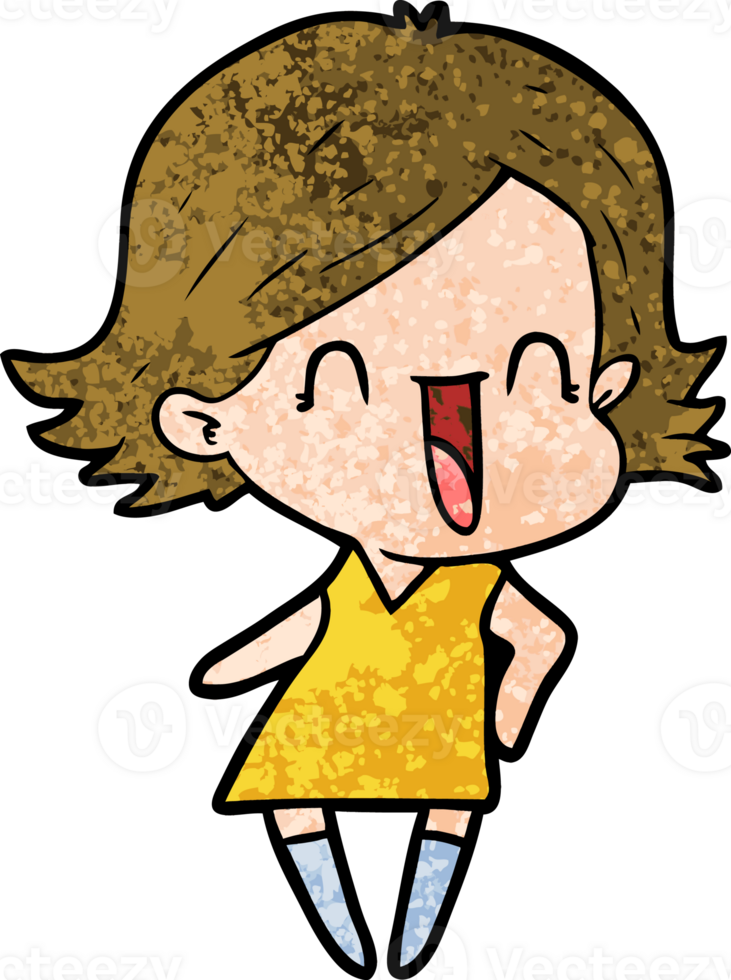 cartoon happy woman png