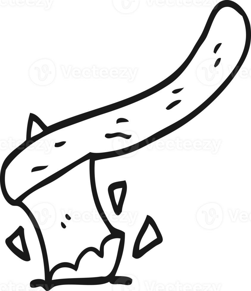hand drawn black and white cartoon axe png
