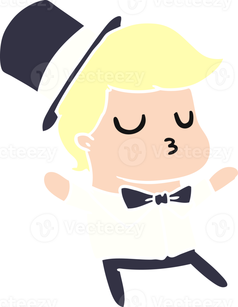 hand drawn cartoon of kawaii cute prom boy png