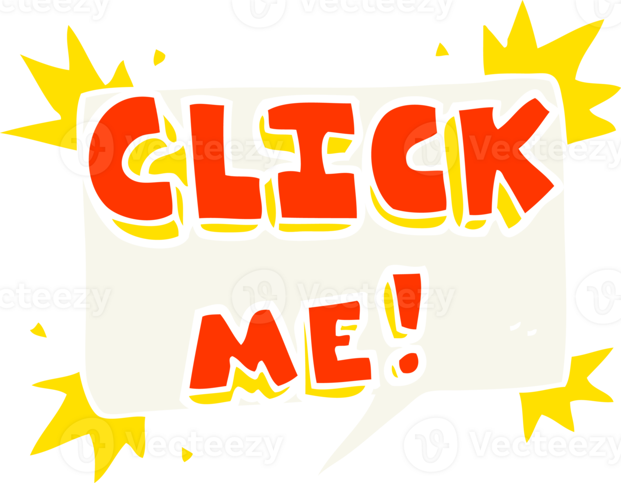 flat color illustration of click me symbol png