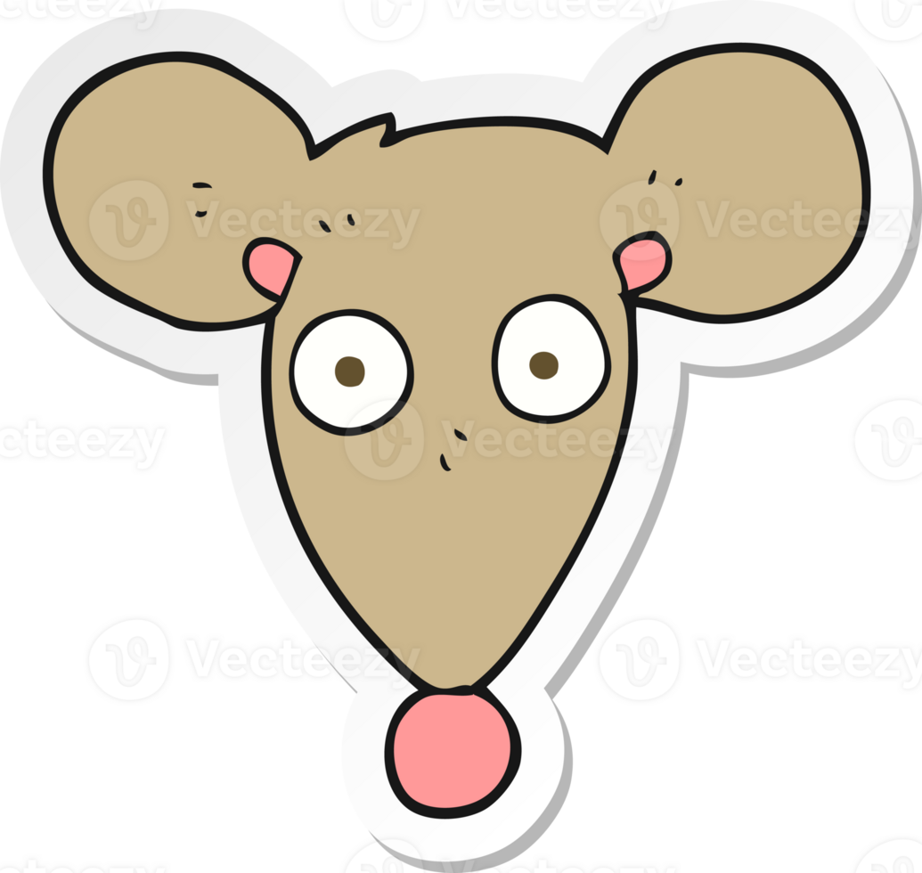 sticker of a cartoon mouse png