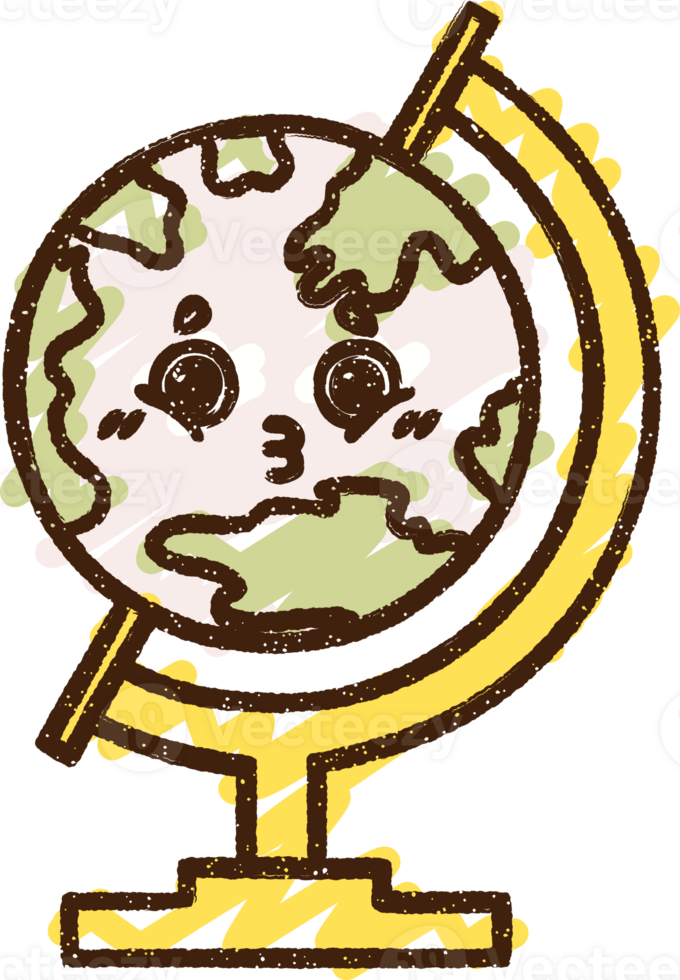 Globe Chalk Drawing png